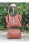 Puppy Model Long Arm Strap Women's Shoulder Bag with Makeup Bag