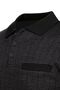 Men's Polo Neck Knitwear Black Sweater Patterned Steel Knit Classic Fit - 5007Fa - 4