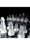 Premium Luxury Glass Chess Set - Transparent Frosted Gems, Elite Design, Custom Production Luxury Collection Set - 5