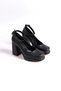 Women's Platform Heeled Black Shoes