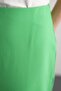 Pistachio Green Patterned Pencil Skirt - 5
