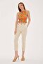 Button Detailed Trousers Beige - 2