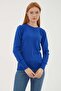 Crew Neck Sweater Cobalt Blue - 2
