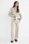Zippered Striped Sweater Mink - 2