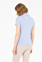 Women's Blue Basic Polo Collar 50266348-VR036 - 5