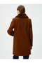 Oversize Coat Double Breasted Buttoned Pockets Removable Faux Fur - 4