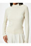 Basic Knitwear Sweater Stand Collar Textured - 5