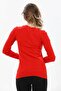 Stretchy Crew Neck Sweater Red - 3