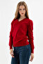 V-Neck Sweater Claret Red - 4