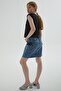 Cargo Pocket Denim Skirt Blue - 4