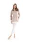 Layered Striped Sweatshirt Stone - 2