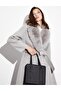 Premium Alpaca Wool Fish Back Patterned Coat Gray - 3