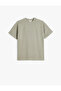 Basic T-Shirt Short Sleeve Crew Neck Cotton Textured