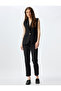High Waist Fabric Trousers Cigarette Cut with Pockets - 2