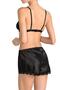 Lace Detailed Unpadded Bralette Set with Satin Shorts - 6