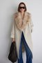 Cream Kane Cuffed Maxi Coat - 6