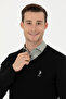 Men's Black V-Neck Sweater 50268937-Vr046 - 2