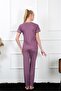 Women's Plum Short Sleeve Pajama Set 20388 - 4