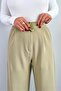 Line Women's Lycra Velcro Closure Oil Green Palazzo Trousers - 5