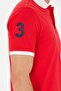 Men's Red Polo Collar T-Shirt 50263444 -Vr030 - 7