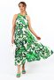 Women's Breeze Green Viscose Dress with Elastic Waist - 3
