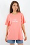 Women's Just Be Wide Cut 100% Cotton Salmon T-Shirt - 4