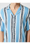 Striped Short Sleeve Summer Shirt - 5