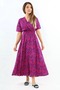 Women's Aren Pink Midi Length Viscose Dress - 6