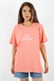 Women's Just Be Wide Cut 100% Cotton Salmon T-Shirt - 3