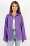 Women's Well Purple Linen Shirt - 2