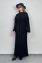 Women's Ashley Black Hair Braided Knitwear Long Dress - 4