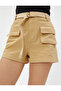 Denim Shorts with Belt Detail, High Waist and Pocket - 5