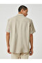 Basic Shirt Classic Cuff Collar Short Sleeve Pocket Detailed - 4