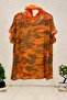 Casual Camouflage Patterned Blouse with Shawl - 2