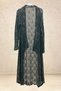 Openwork asymmetric mercerized long organic knitwear cardigan - 2