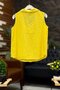 Collared pocketed board buttoned linen vest - 2