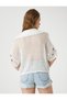 Crochet Sweater Baby Collar Floral Half Sleeve - 4