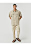 Basic Shirt Classic Cuff Collar Short Sleeve Pocket Detailed - 2