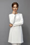 O-Neck Long Sleeve Blouse - White - 3