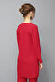 O-Neck Long Sleeve Blouse - Red - 4
