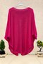 Mercerized Loose Blouse with Open Front Pocket - 2