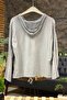 Starry Long Sleeve Hooded Linen Shirt - 2