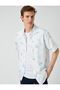 Tree Patterned Short Sleeve Shirt