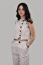 Buttoned Vest Suit-Beige - 1525533 - 3