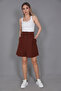 High Waist Brown Skirt Shorts - 4