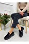 Black Suede (Fabio) Three Buckle Women's Loafer - 7