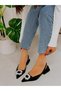 Black Satin (Sasha) Stone Detail Women's Ballerinas - 7