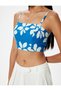 Strappy Floral Bustier with Gipeli on the Back, Slim Fit - 5