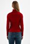 Turtleneck Sweater Claret Red - 4
