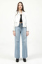 Malartic Women's Slimfit Genuine Leather Coat White - 2